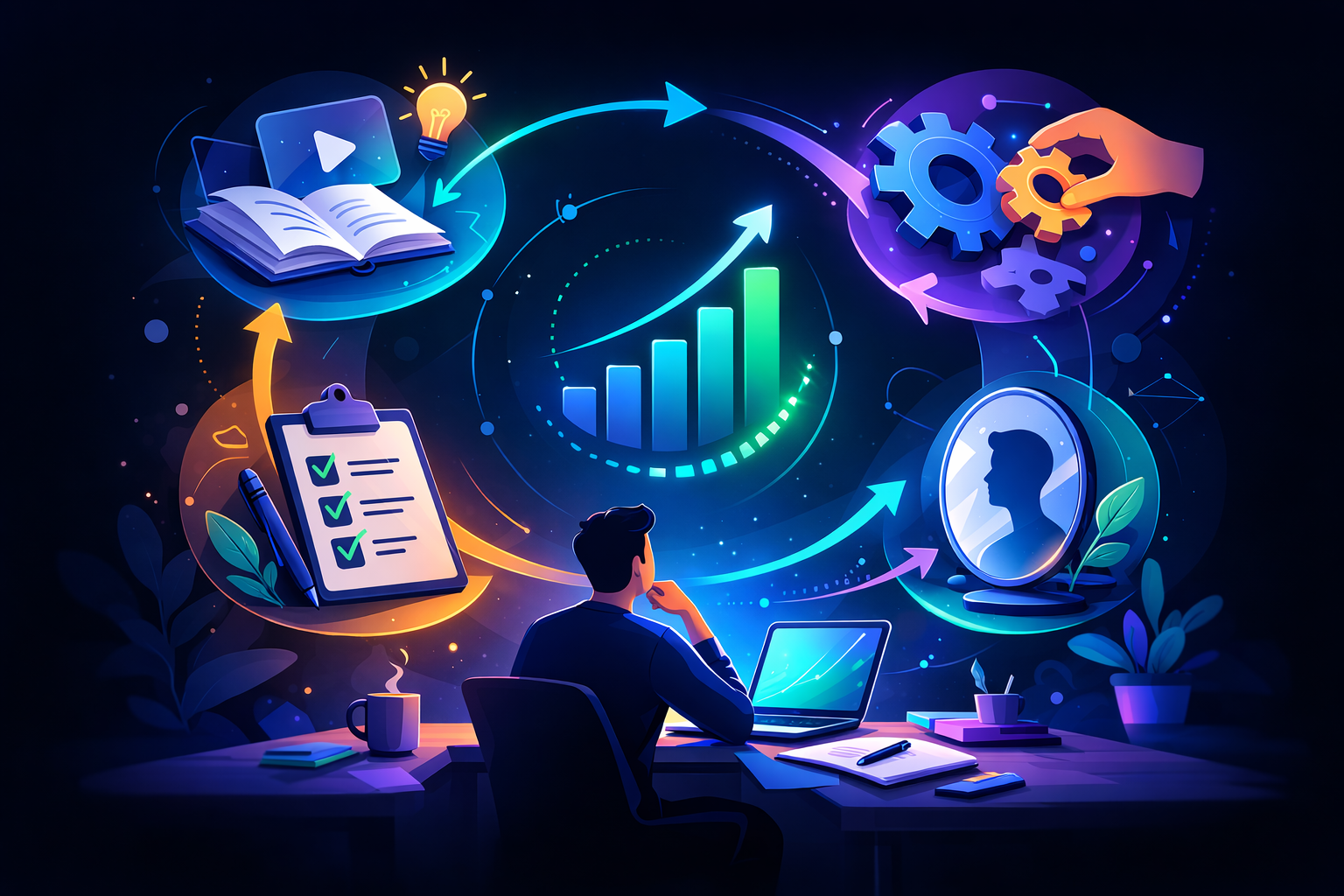 A Skill Sprint módszer: tanulás → gyakorlás → reflexió → értékelés